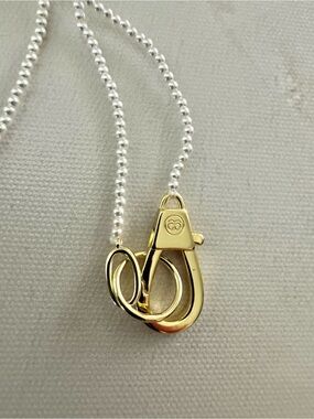 Gorjana Gold Lobster-Clasp Pendant Necklace with Silver Bead Chain
